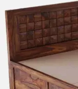 Droamer Sheesham Wood Queen Size Bed with Drawer Storage (Teak Finish)