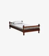 Egastya Sheesham Wood Single Bed without Storage (Teak Finish)