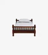 Egastya Sheesham Wood Single Bed without Storage (Teak Finish)
