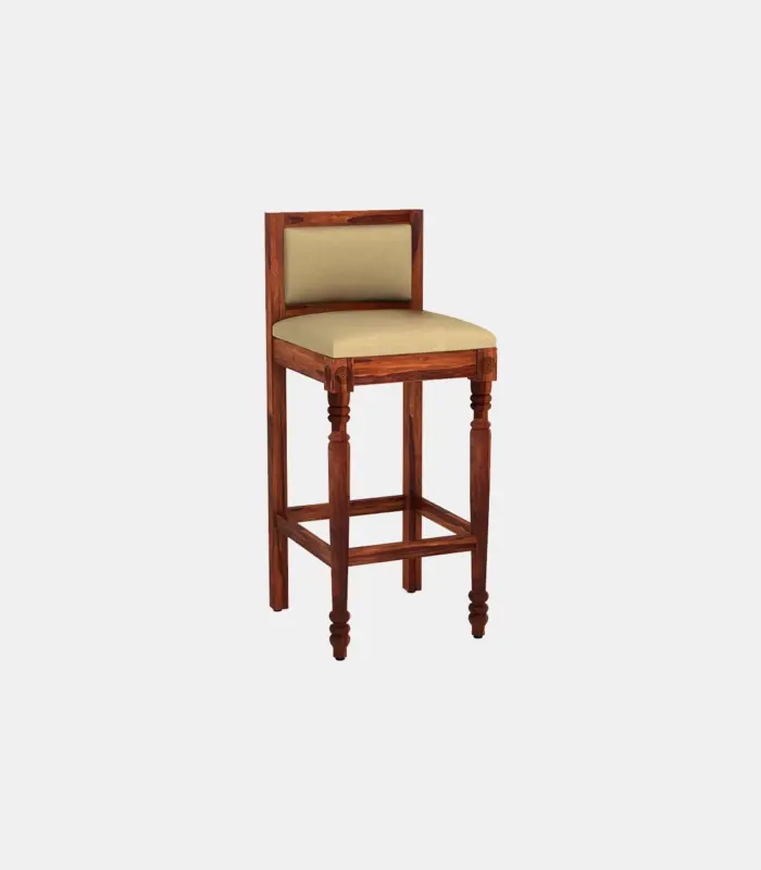 Ezora Sheesham Wood Bar Chair (Honey Finish)