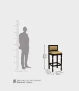 Ezora Sheesham Wood Bar Chair (Walnut Finish)