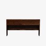 Wedolh Sheesham Wood Queen Size Bed with Headboard Storage (Rustic Teak Finish) - Image 6