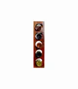 Ferrow Mango Wood Compact Wine Rack with 5 Bottle Capacity (Brown Finish)
