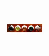 Ferrow Mango Wood Compact Wine Rack with 5 Bottle Capacity (Brown Finish)