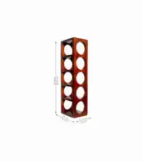 Ferrow Mango Wood Compact Wine Rack with 5 Bottle Capacity (Brown Finish)