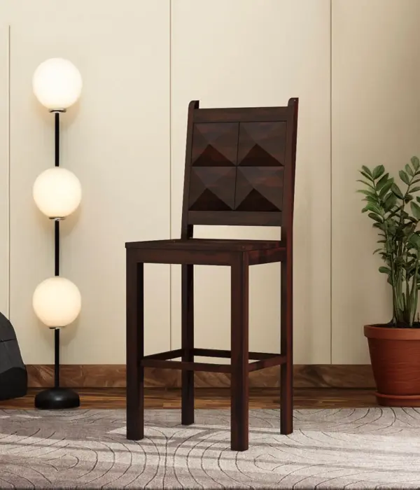 Gerald Sheesham Wood Bar Chair (Walnut Finish)
