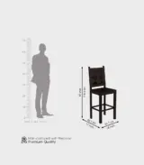 Gerald Sheesham Wood Bar Chair (Walnut Finish)