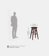 Goodfly Sheesham Wood Bar Stool (Honey Finish)