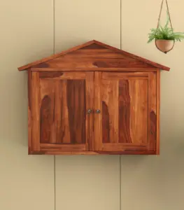 Hanswon Sheesham Wood Wine Rack (Honey Finish)