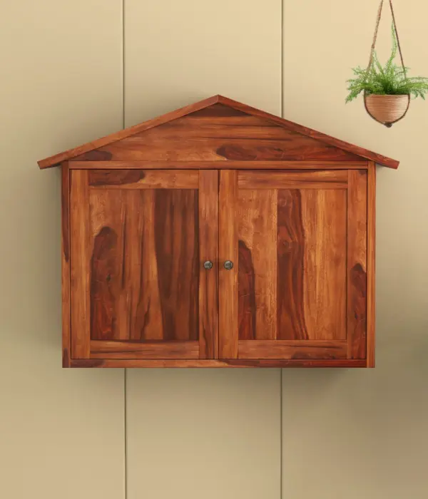 Hanswon Sheesham Wood Wine Rack (Honey Finish)