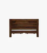Lordenzo Sheesham Wood Queen Size Bed with Drawer Storage (Provincial Teak Finish)