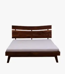 Lorrento Solid Wood Queen Size Bed without Storage (Tubbaq Finish)