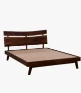 Lorrento Solid Wood Queen Size Bed without Storage (Tubbaq Finish)
