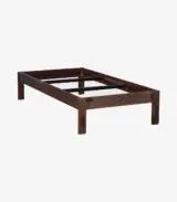 Onkel Sheesham Wood Single Bed without Storage (Rustic Teak Finish)