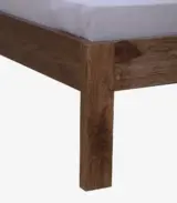 Onkel Sheesham Wood Single Bed without Storage (Rustic Teak Finish)