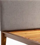 Orhayo Solid Wood Queen Size Bed without Storage (Walnut Finish)