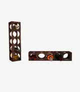 Ozborn Mango Wood Wine Rack 5 Bottle Capacity (Teak Finish)