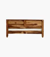 Rezzon Sheesham Wood Queen Size Bed without Storage (Teak Finish)
