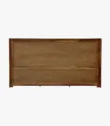 Optimize your bedroom with the Vector Sheesham Wood Queen Size Bed in Teak Finish. Features hydraulic box storage for a clutter-free, elegant space.