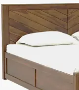 Optimize your bedroom with the Vector Sheesham Wood Queen Size Bed in Teak Finish. Features hydraulic box storage for a clutter-free, elegant space.
