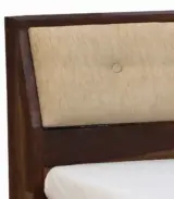 Wedolh Sheesham Wood Queen Size Bed with Box Storage (Rustic Teak Finish)