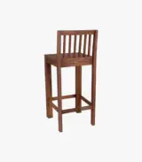 Wolter Sheesham Wood Bar Chair (Teak Finish)