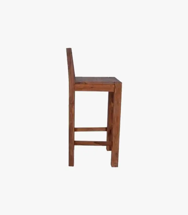 Wolter Sheesham Wood Bar Chair (Teak Finish)