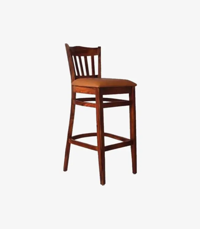 Zorra Sheesham Wood Bar Chair (Teak Finish)