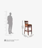 Zorra Sheesham Wood Bar Chair (Teak Finish)