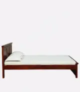 Zurndolf Sheesham Wood Queen Size Bed without Storage (Teak Finish)