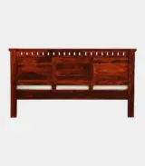 Zurndolf Sheesham Wood Queen Size Bed without Storage (Teak Finish)