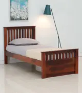 Royal Sheesham Wood Single Bed without Storage (Honey Finish)