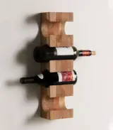 Elric Acacia Wood Wine Rack – 4 Bottle Capacity