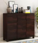 Reger Sheesham Wood Sideboard and Cabinet (Walnut Finish)