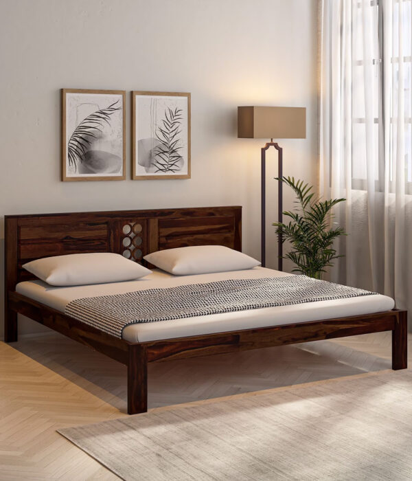 Lorenzo Sheesham Wood Queen Size Bed
