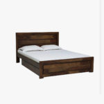 Lordenzo Sheesham Wood Queen Size Bed with Drawer Storage (Provincial Teak Finish) - Image 3