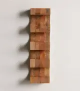 Elric Acacia Wood Wall Mounted Wine Rack with 4 Bottle Capacity (Brown Finish) - Image 2