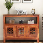 Hegborg Sheesham wood Sideboard and Cabinet (Honey Finish) - Image 2