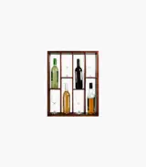 Tavish Mango Wood Wine and Glass Rack (Brown Finish) - Image 3