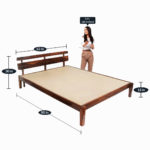 Admirel Sheesham Wood Queen Size Bed without Storage (Honey Finish) - Image 6