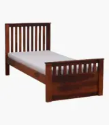 Royal Sheesham Wood Single Bed without Storage (Honey Finish) - Image 2