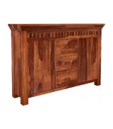 Arolph Sheesham Wood Sideboard and Cabinet (Honey Finish) - Image 3