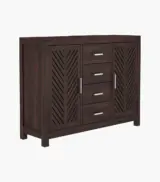 Frona Sheesham Wood Sideboard and Cabinet (Walnut Finish) - Image 3