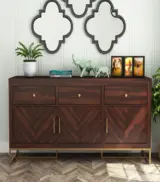 Jelt Sheesham Wood Sideboard and Cabinet (Walnut Finish) - Image 3