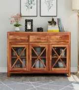 Korry Sheesham Wood Sideboard and Cabinet (Honey Finish) - Image 3