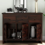 Morose Sheesham wood Sideboard and Cabinet (Walnut Finish) - Image 3