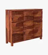 Reger Sheesham Wood Sideboard and Cabinet (Honey Finish) - Image 3