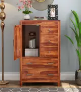Alvon Sheesham Wood Chest Of Drawers with 5 Drawers (Honey Finish) - Image 3