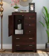 Alvon Sheesham Wood Chest Of Drawers with 5 Drawers (Walnut Finish) - Image 3
