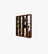 Tavish Mango Wood Wine and Glass Rack (Brown Finish) - Image 2